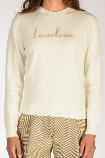 Saint Barth Maglia New Queen Bianco/oro Donna - 3