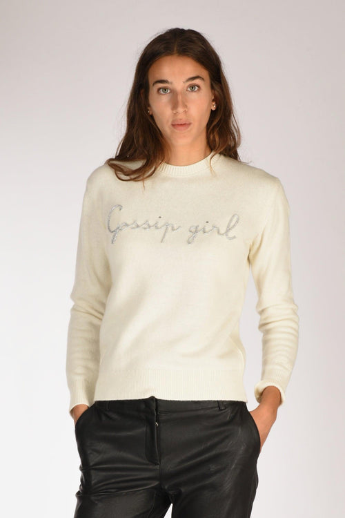 Saint Barth Maglia New Queen Bianco/argento Donna