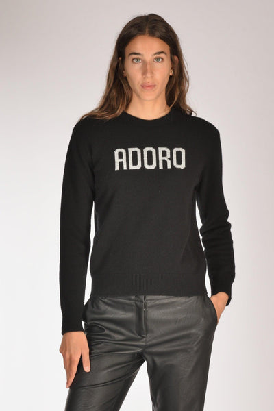 Saint Barth Maglia New Queen Nero/argento Donna