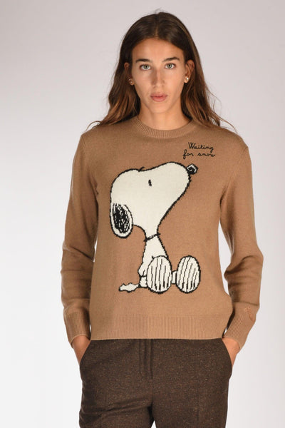 Saint Barth Maglia New Queen Beige/bianco Donna