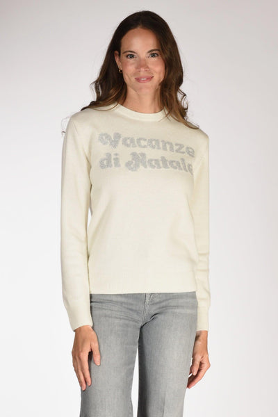 Saint Barth Maglia New Queen Bianco/argento Donna