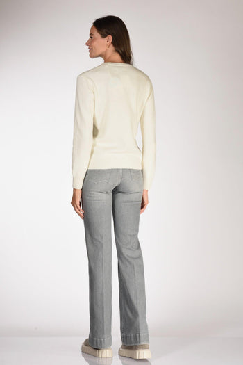 Saint Barth Maglia New Queen Bianco/argento Donna - 5