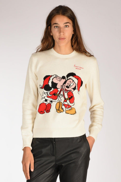 Saint Barth Maglia New Queen Bianco/rosso Donna