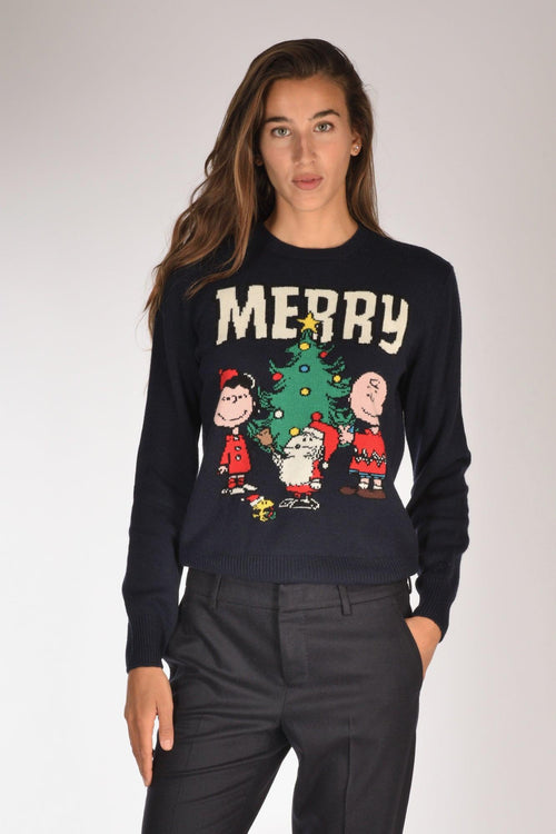 Saint Barth Maglia New Queen Blu/multicolor Donna