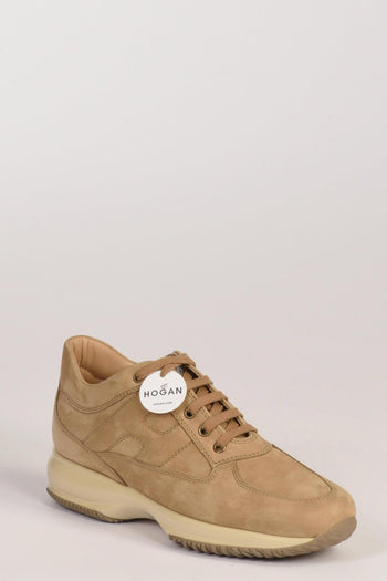 Sneakers Interact. Beige Donna - 3