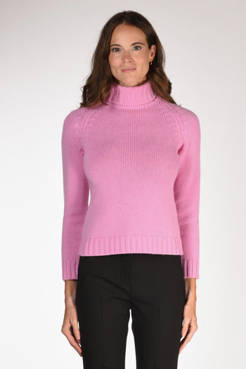 Maglia Collo Alto Rosa Donna - 2