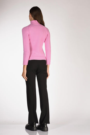 Maglia Collo Alto Rosa Donna - 5