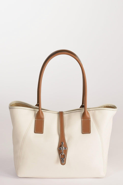 Borsa Media Bianco Naturale Donna