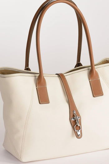 Borsa Media Bianco Naturale Donna - 4