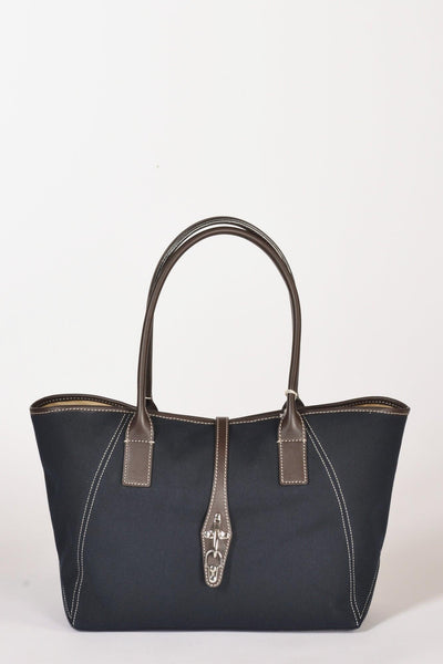 Borsa Media Blu/marrone Donna
