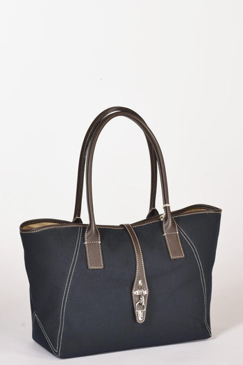 Borsa Media Blu/marrone Donna - 3