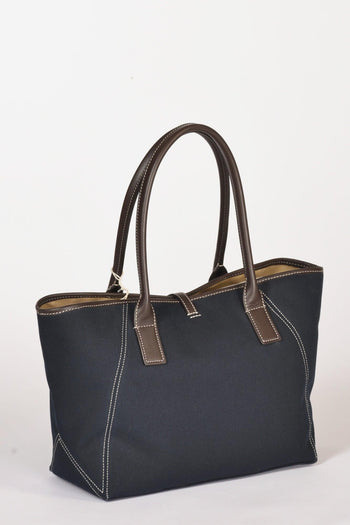 Borsa Media Blu/marrone Donna - 5