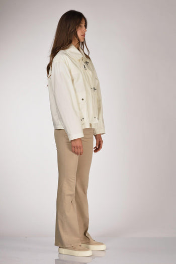 Bomber 3 Ganci Bianco Donna - 4