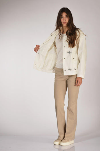 Bomber 3 Ganci Bianco Donna - 6