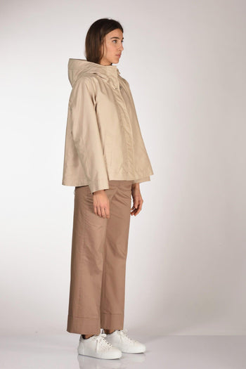 Parka Corto Beige Donna - 4