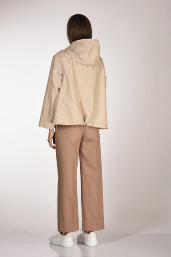 Parka Corto Beige Donna - 5