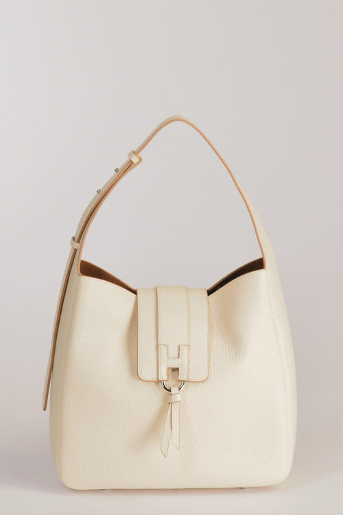 Borsa Hobo Bianco Naturale Donna