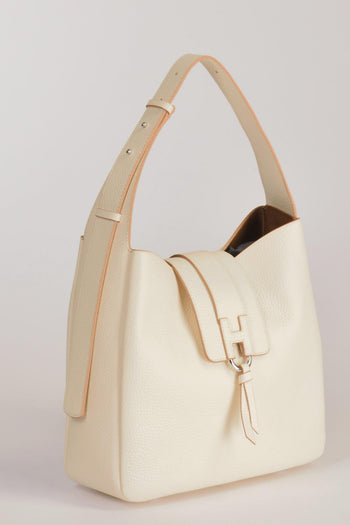 Borsa Hobo Bianco Naturale Donna - 3