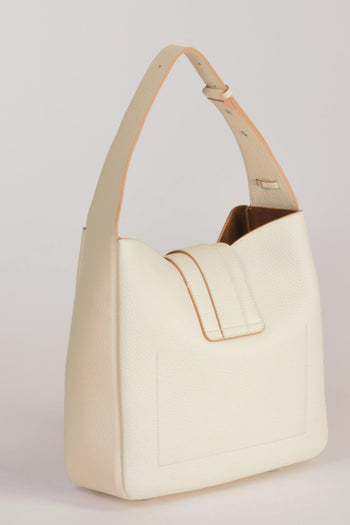Borsa Hobo Bianco Naturale Donna - 4