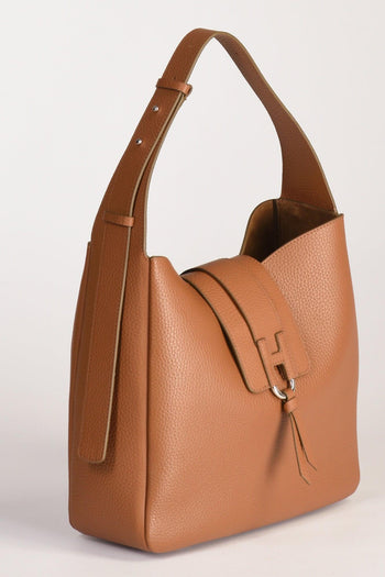 Borsa Hobo Beige Cuoio Donna - 3