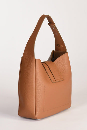 Borsa Hobo Beige Cuoio Donna - 4