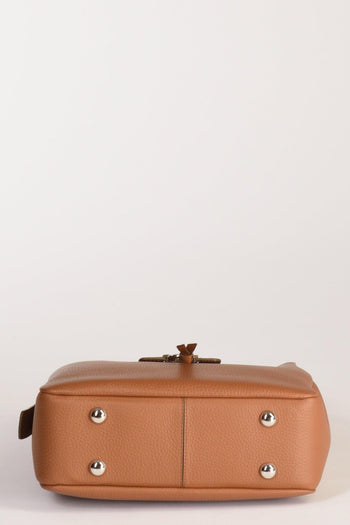 Borsa Hobo Beige Cuoio Donna - 6