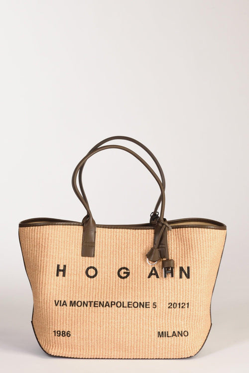 Borsa Shopping Beige Donna