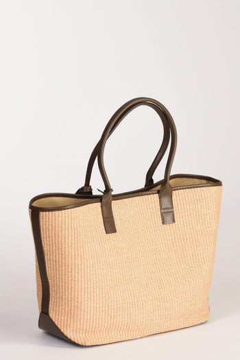 Borsa Shopping Beige Donna - 4