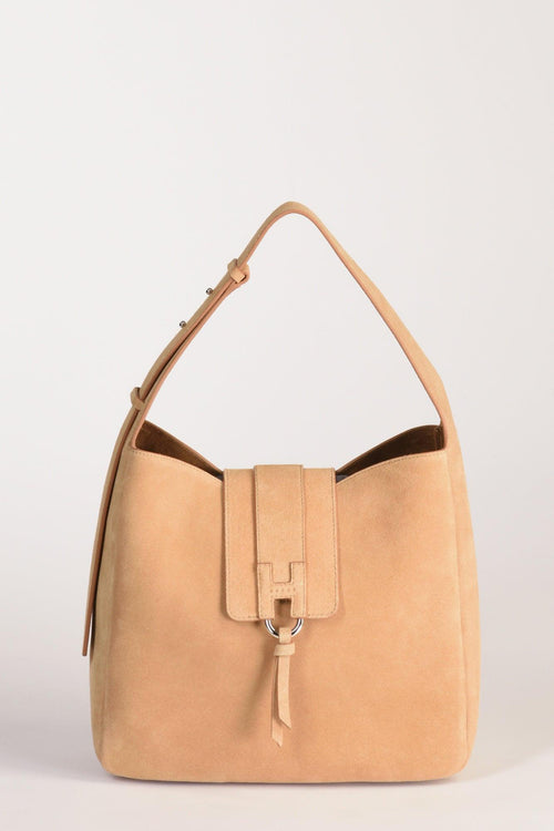 Borsa Hobo Beige Scuro Donna