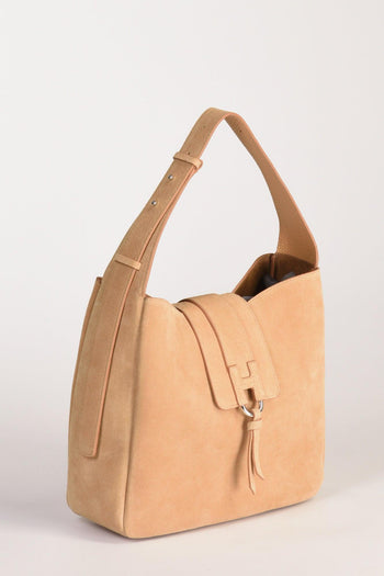 Borsa Hobo Beige Scuro Donna - 3