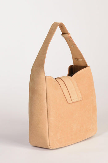 Borsa Hobo Beige Scuro Donna - 4