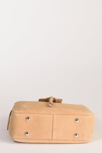 Borsa Hobo Beige Scuro Donna - 6