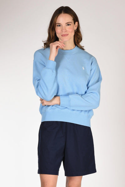 Felpa Girocollo Azzurro Donna