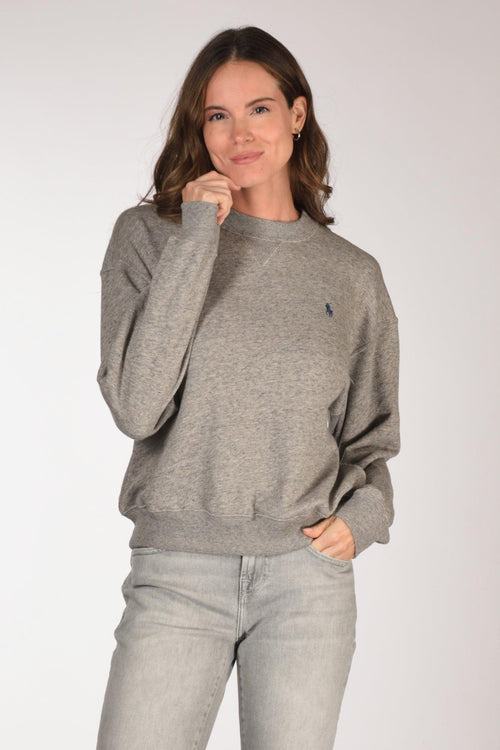 Felpa Girocollo Grigio Donna
