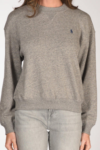 Felpa Girocollo Grigio Donna - 3