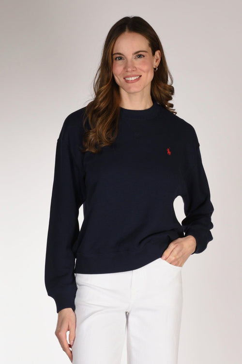 Felpa Girocollo Blu Donna