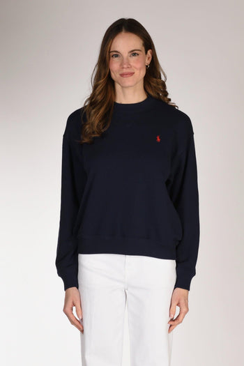 Felpa Girocollo Blu Donna - 2