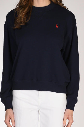 Felpa Girocollo Blu Donna - 3