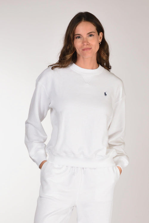Felpa Girocollo Bianco Donna