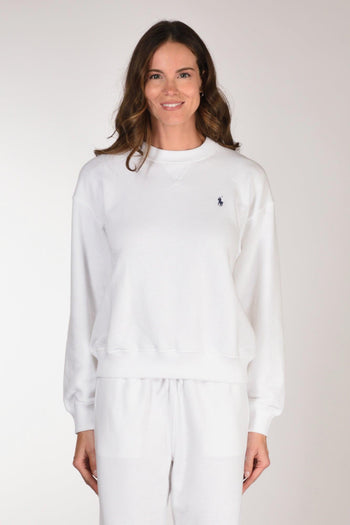 Felpa Girocollo Bianco Donna - 2