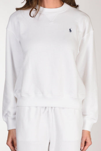 Felpa Girocollo Bianco Donna - 3
