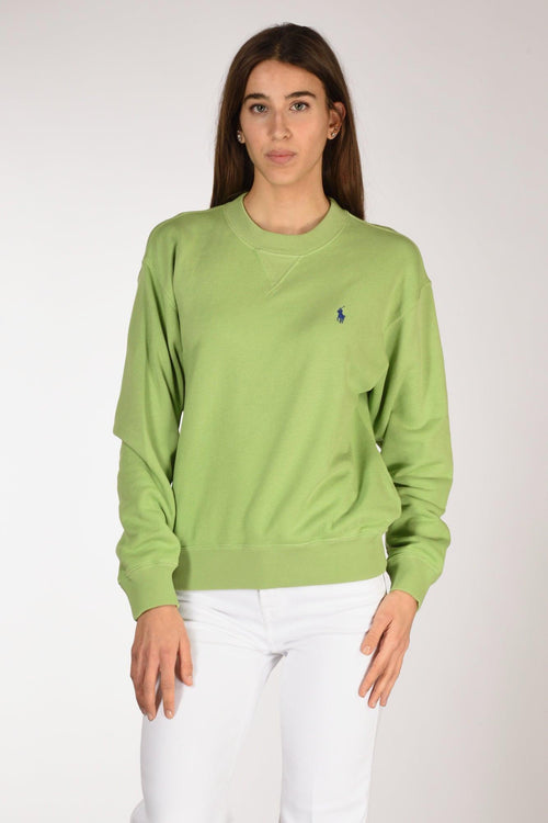 Felpa Girocollo Verde Chiaro Donna