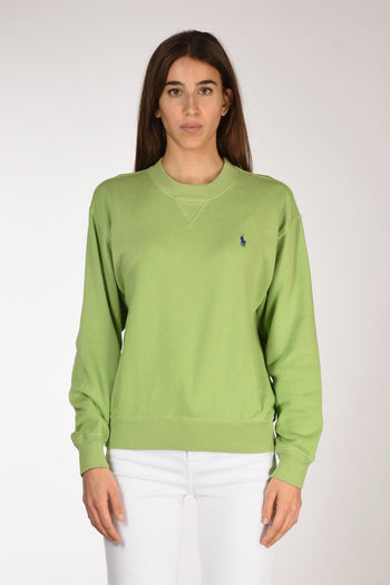 Felpa Girocollo Verde Chiaro Donna - 2