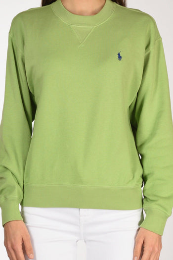 Felpa Girocollo Verde Chiaro Donna - 3