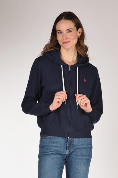 Felpa Zip Blu Donna