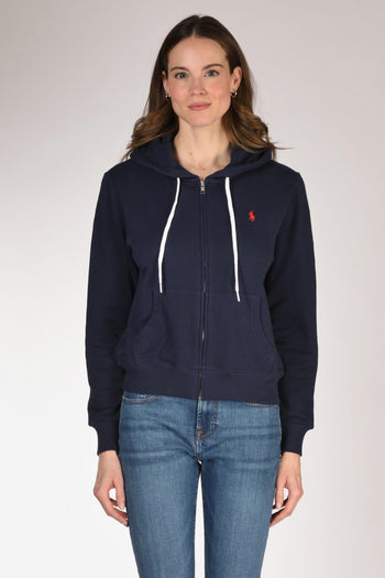 Felpa Zip Blu Donna - 2
