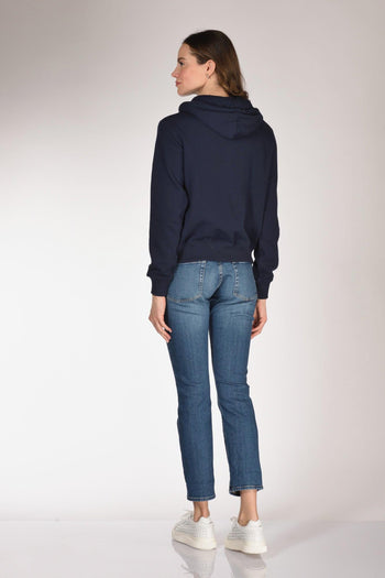 Felpa Zip Blu Donna - 5