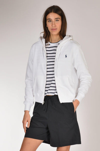 Felpa Zip Bianco Donna