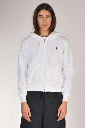 Felpa Zip Bianco Donna - 2