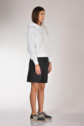 Felpa Zip Bianco Donna - 4
